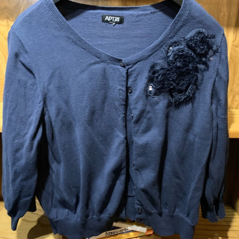 Blue cardigan